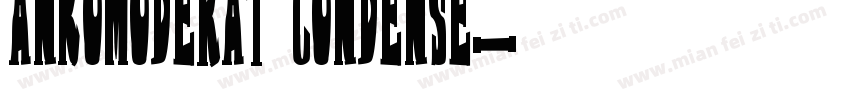Ankomoderat Condense字体转换